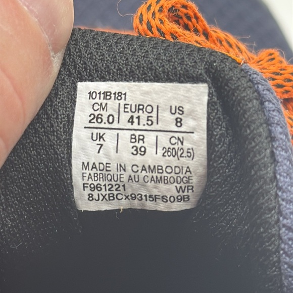 Asics Trail Scout 2 Black and Orange Athletic Shoes with Breathable Mesh Size 8 - Picture 7 of 7